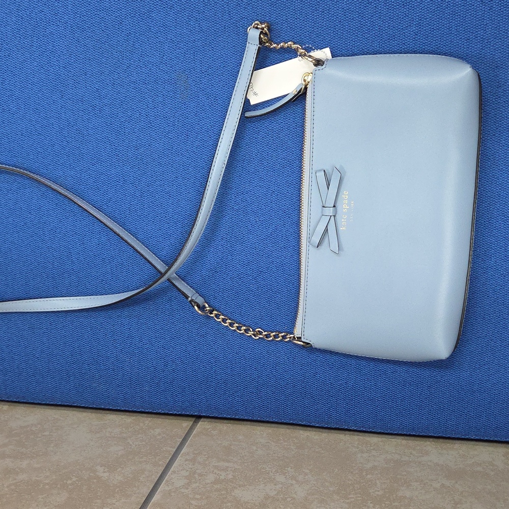 Kate Spade Authentic Discontinued Baby Blue Bow Crossbody